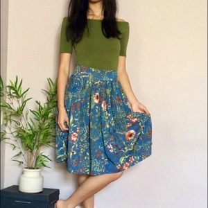 Midi Floral Skirt